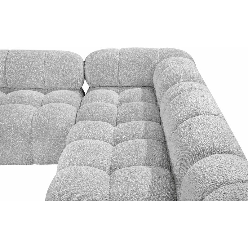 Meridian Ames Grey Boucle Fabric Modular Sectional IMAGE 11