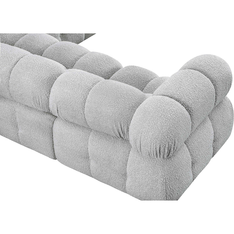 Meridian Ames Grey Boucle Fabric Modular Sectional IMAGE 12