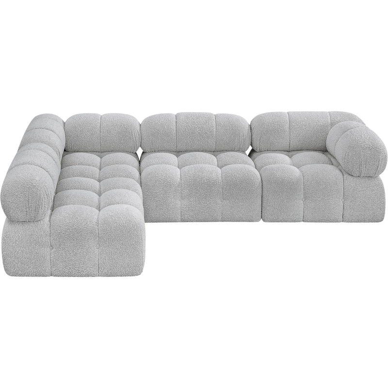 Meridian Ames Grey Boucle Fabric Modular Sectional IMAGE 5