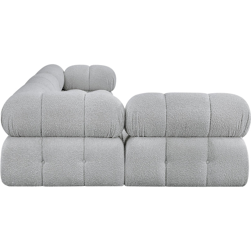 Meridian Ames Grey Boucle Fabric Modular Sectional IMAGE 7