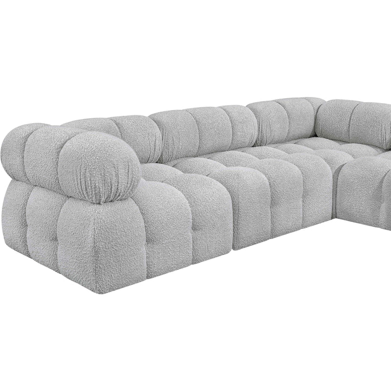 Meridian Ames Grey Boucle Fabric Modular Sectional IMAGE 12