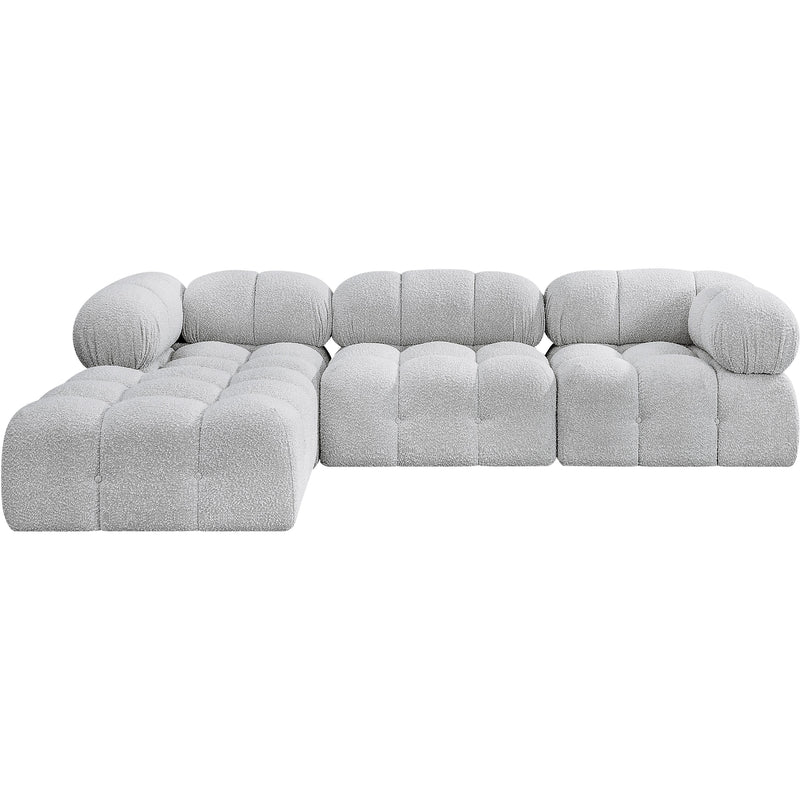 Meridian Ames Grey Boucle Fabric Modular Sectional IMAGE 4