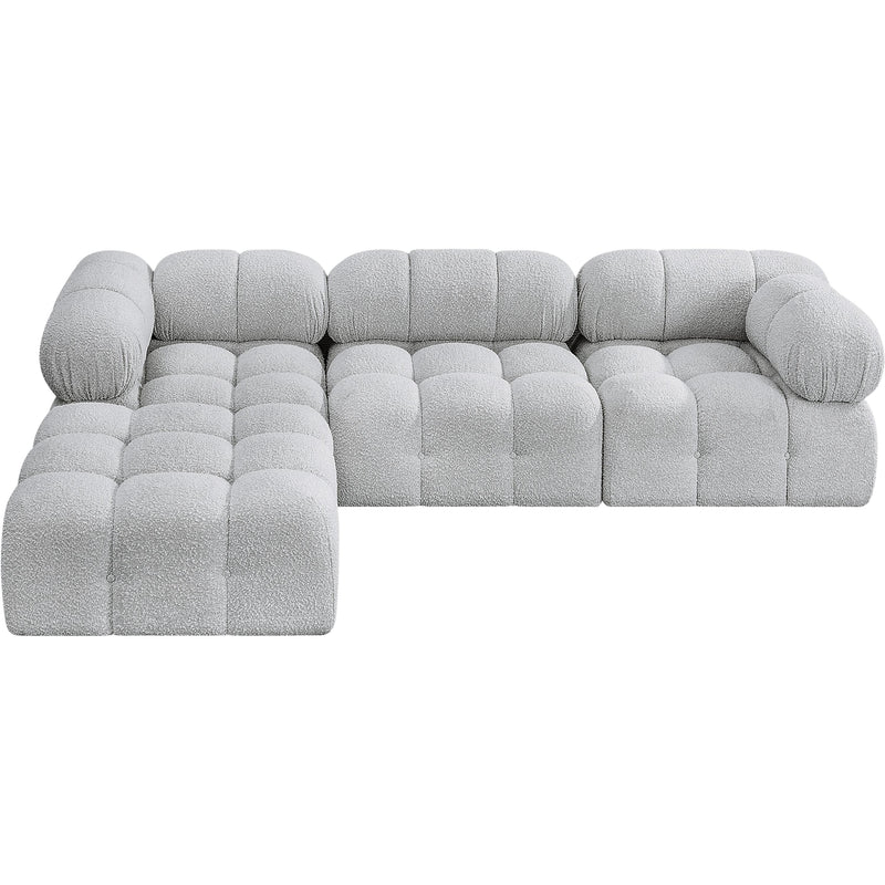 Meridian Ames Grey Boucle Fabric Modular Sectional IMAGE 5