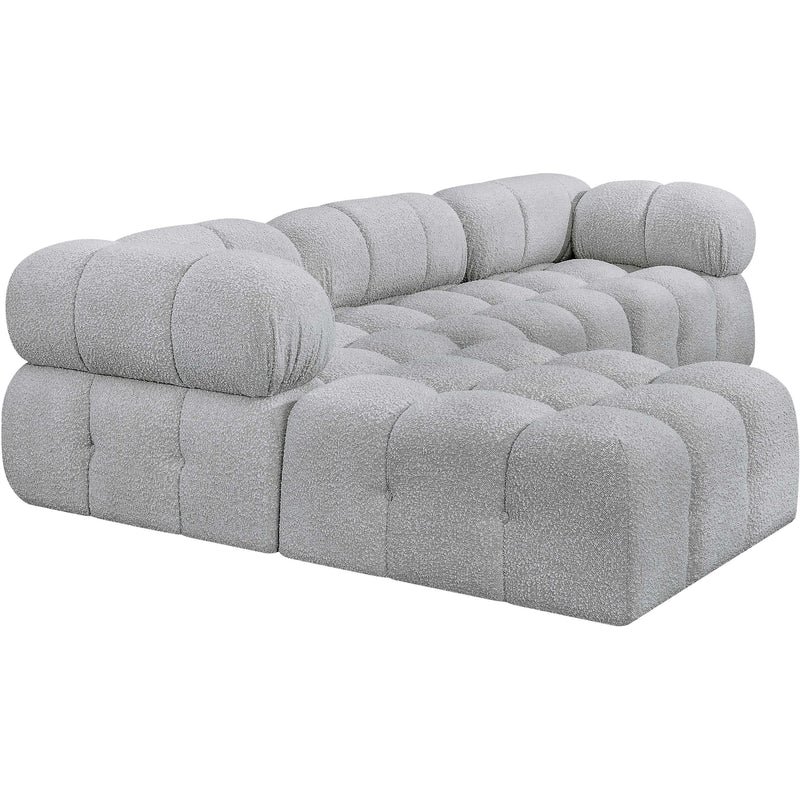 Meridian Ames Grey Boucle Fabric Modular Sectional IMAGE 6