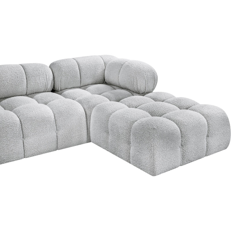 Meridian Ames Grey Boucle Fabric Modular Sectional IMAGE 9