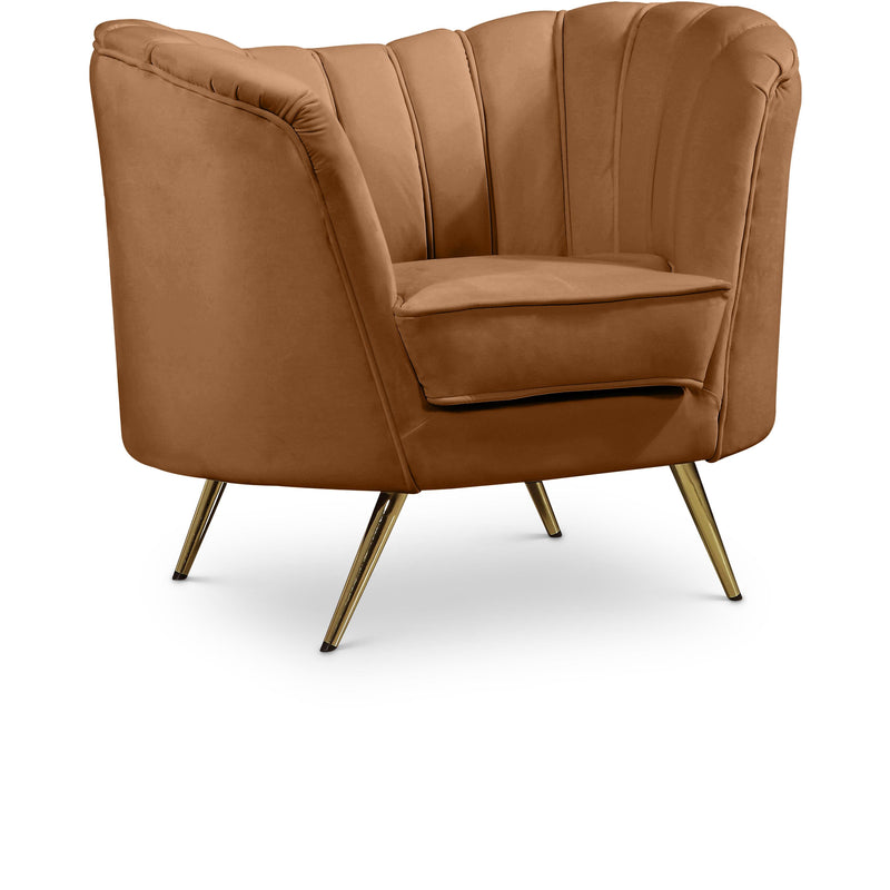 Meridian Margo Saddle Velvet Chair IMAGE 1