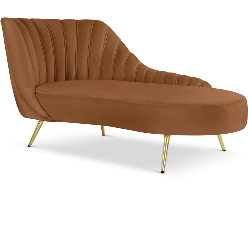 Meridian Margo Saddle Velvet Chaise IMAGE 1