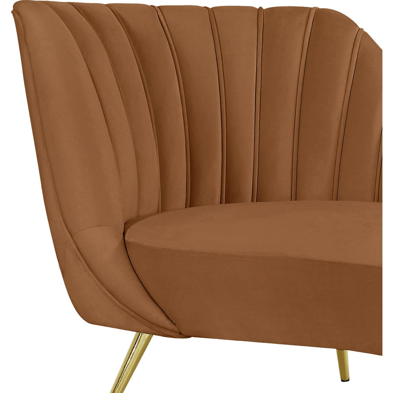 Meridian Margo Saddle Velvet Chaise IMAGE 3