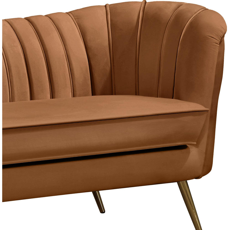 Meridian Margo Saddle Velvet Loveseat IMAGE 4