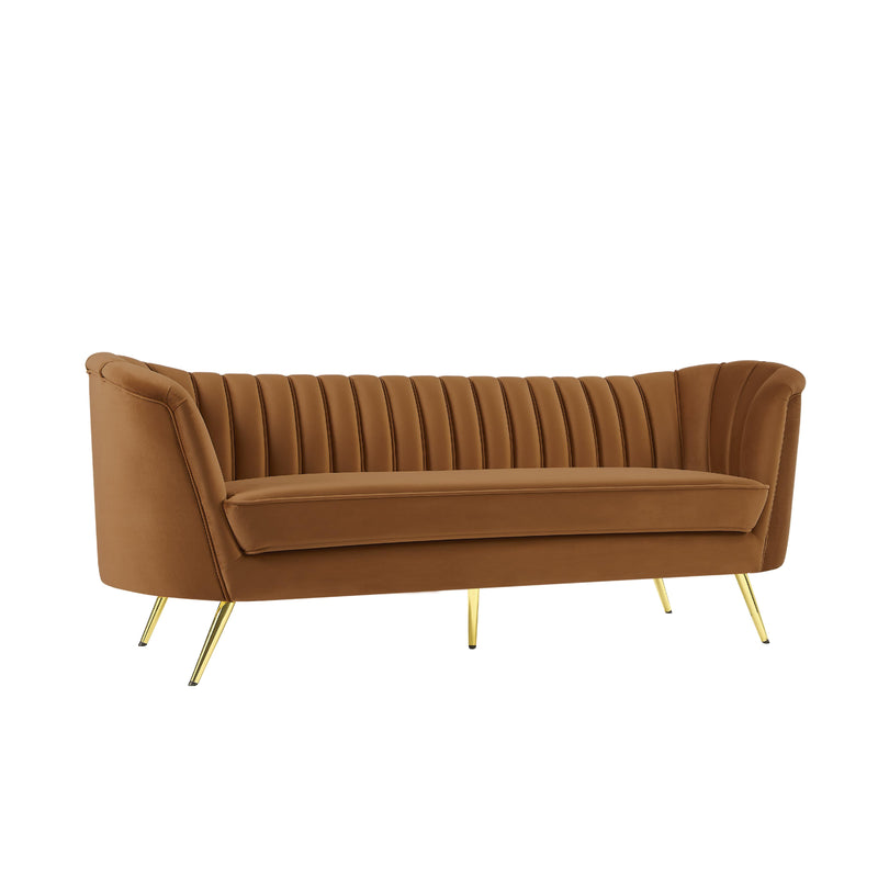 Meridian Margo Saddle Velvet Sofa IMAGE 13