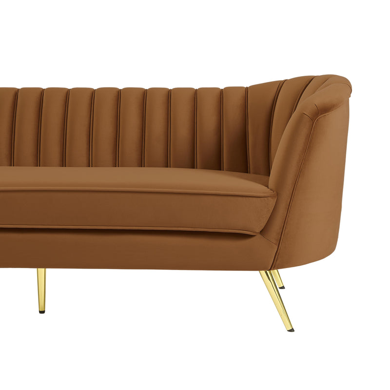 Meridian Margo Saddle Velvet Sofa IMAGE 7