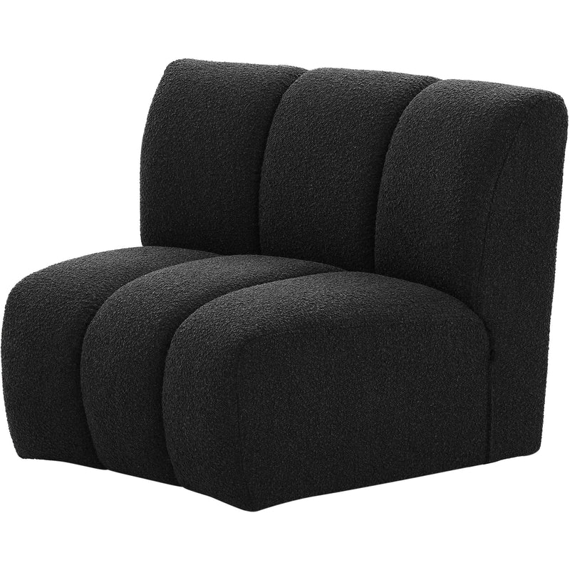 Meridian Infinity Black Boucle Fabric Modular Chair IMAGE 3