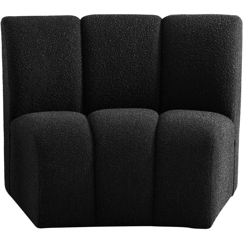 Meridian Infinity Black Boucle Fabric Modular Chair IMAGE 7