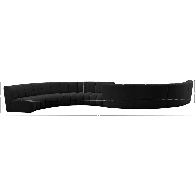Meridian Infinity Black Boucle Fabric 8pc. Modular Sectional IMAGE 13