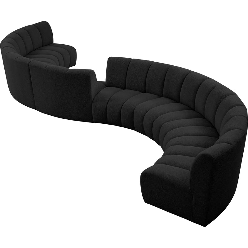 Meridian Infinity Black Boucle Fabric 8pc. Modular Sectional IMAGE 6