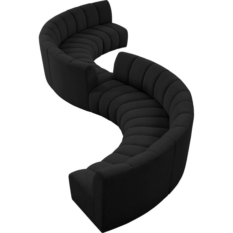 Meridian Infinity Black Boucle Fabric 8pc. Modular Sectional IMAGE 7