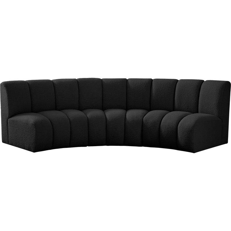 Meridian Infinity Black Boucle Fabric 3pc. Modular Sectional IMAGE 11