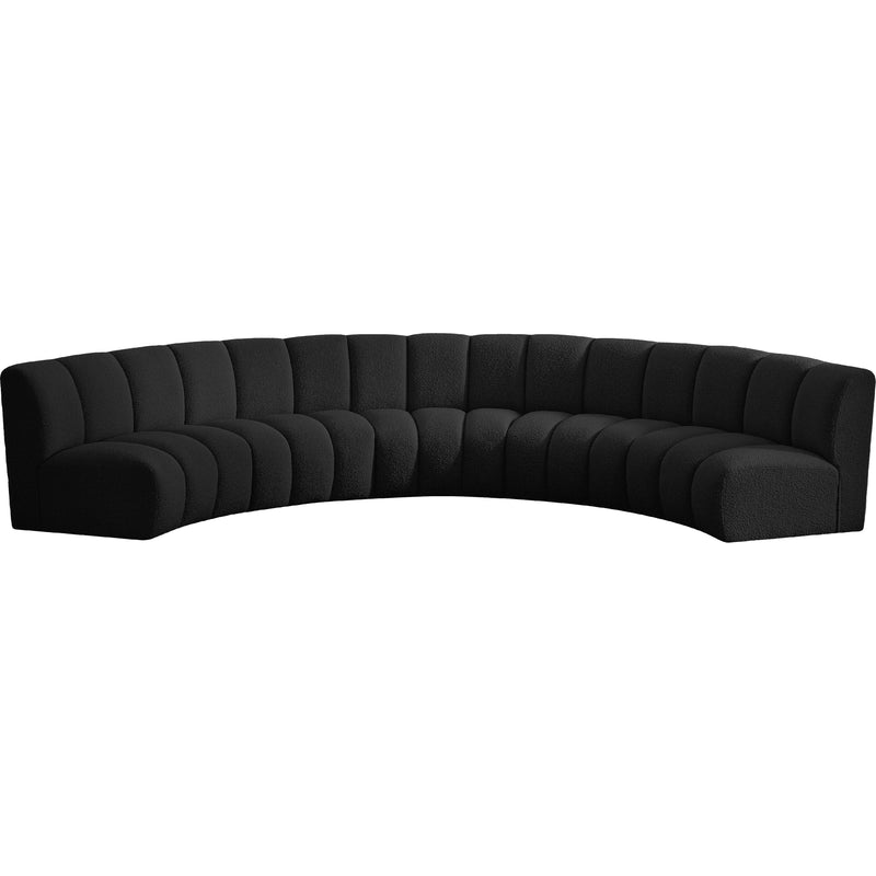 Meridian Infinity Black Boucle Fabric 5pc. Modular Sectional IMAGE 11
