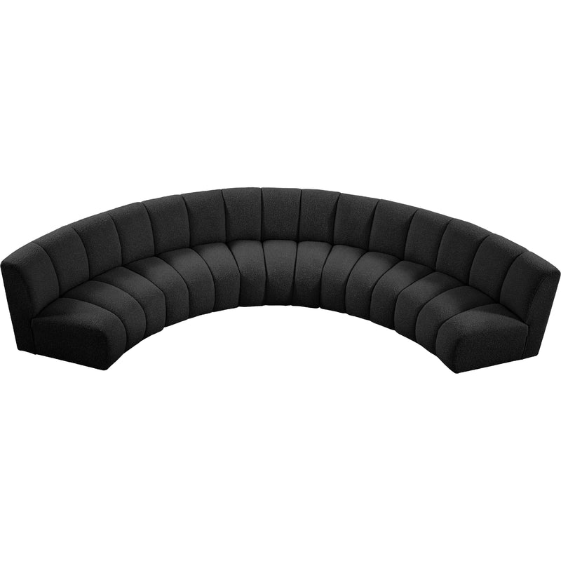 Meridian Infinity Black Boucle Fabric 5pc. Modular Sectional IMAGE 6