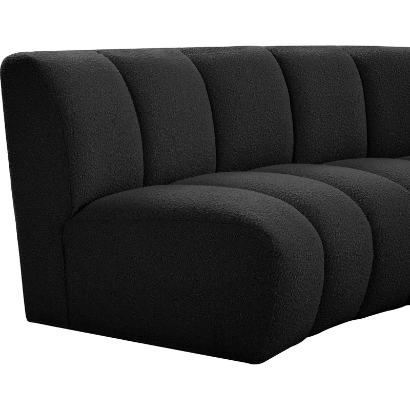 Meridian Infinity Black Boucle Fabric 6pc. Modular Sectional IMAGE 10