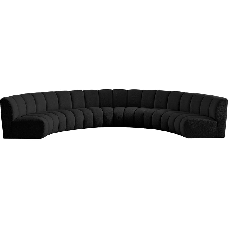 Meridian Infinity Black Boucle Fabric 6pc. Modular Sectional IMAGE 11