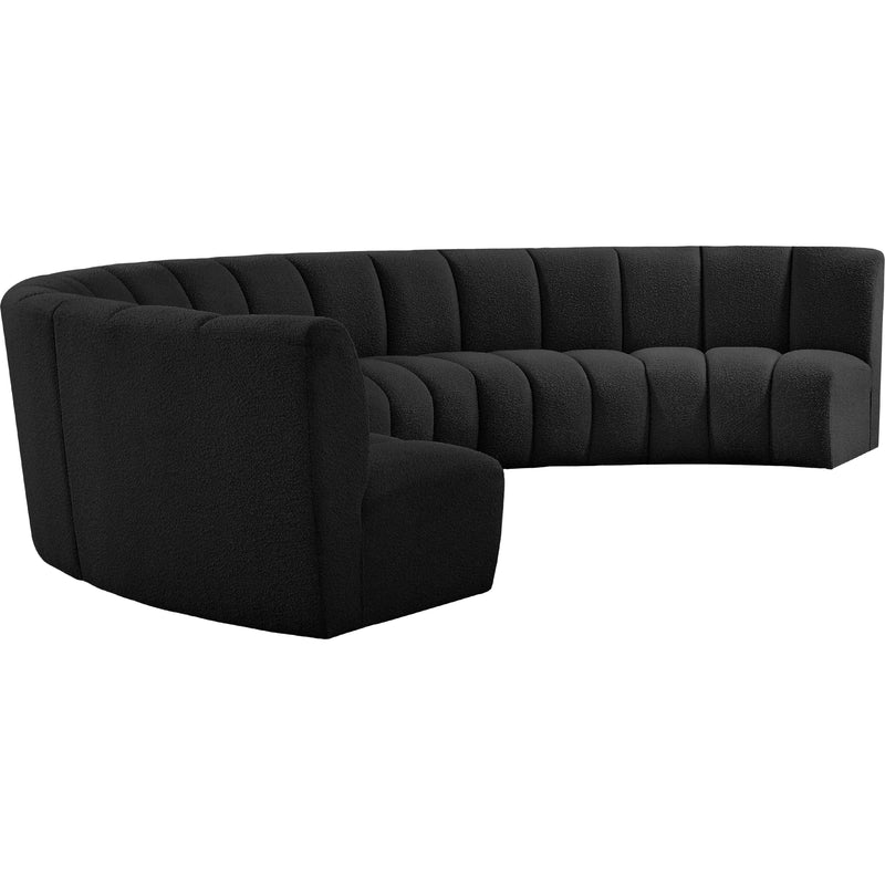 Meridian Infinity Black Boucle Fabric 6pc. Modular Sectional IMAGE 3