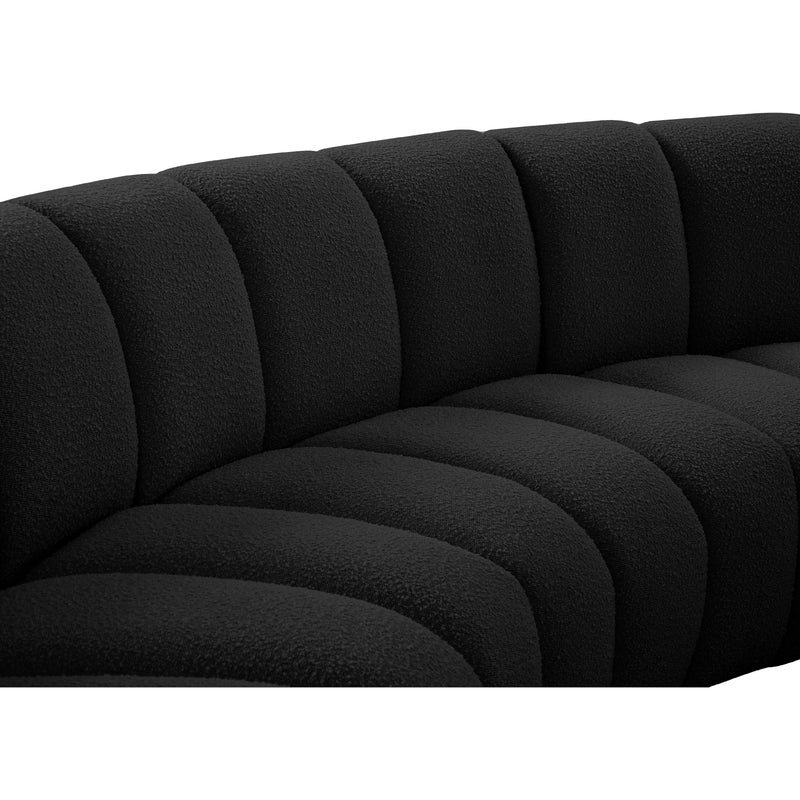 Meridian Infinity Black Boucle Fabric 6pc. Modular Sectional IMAGE 5