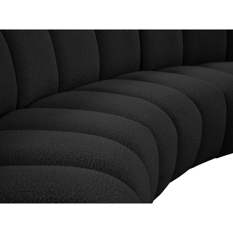 Meridian Infinity Black Boucle Fabric 6pc. Modular Sectional IMAGE 8