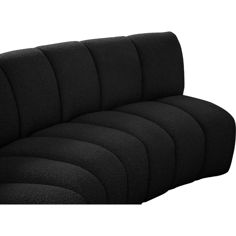 Meridian Infinity Black Boucle Fabric 6pc. Modular Sectional IMAGE 9