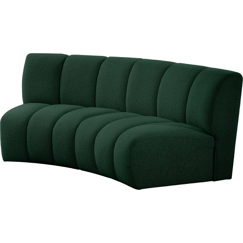 Meridian Infinity Green Boucle Fabric 2pc. Modular Sectional IMAGE 3