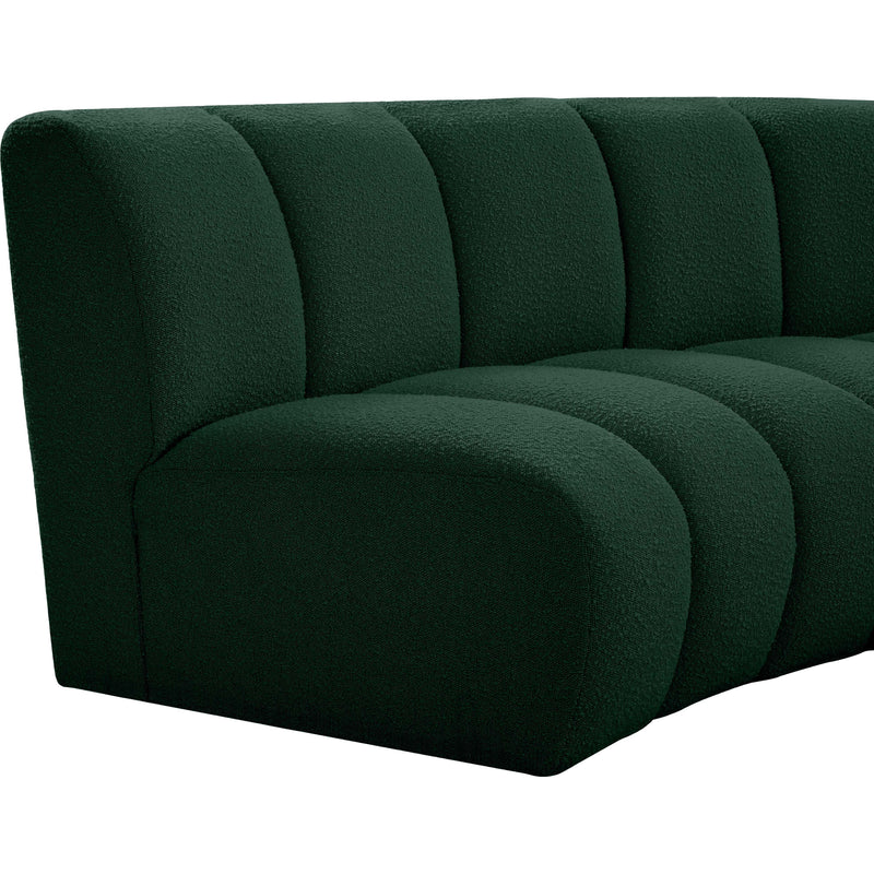 Meridian Infinity Green Boucle Fabric 4 pc Modular Sectional IMAGE 10