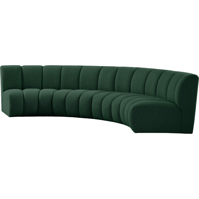 Meridian Infinity Green Boucle Fabric 4pc. Modular Sectional IMAGE 3