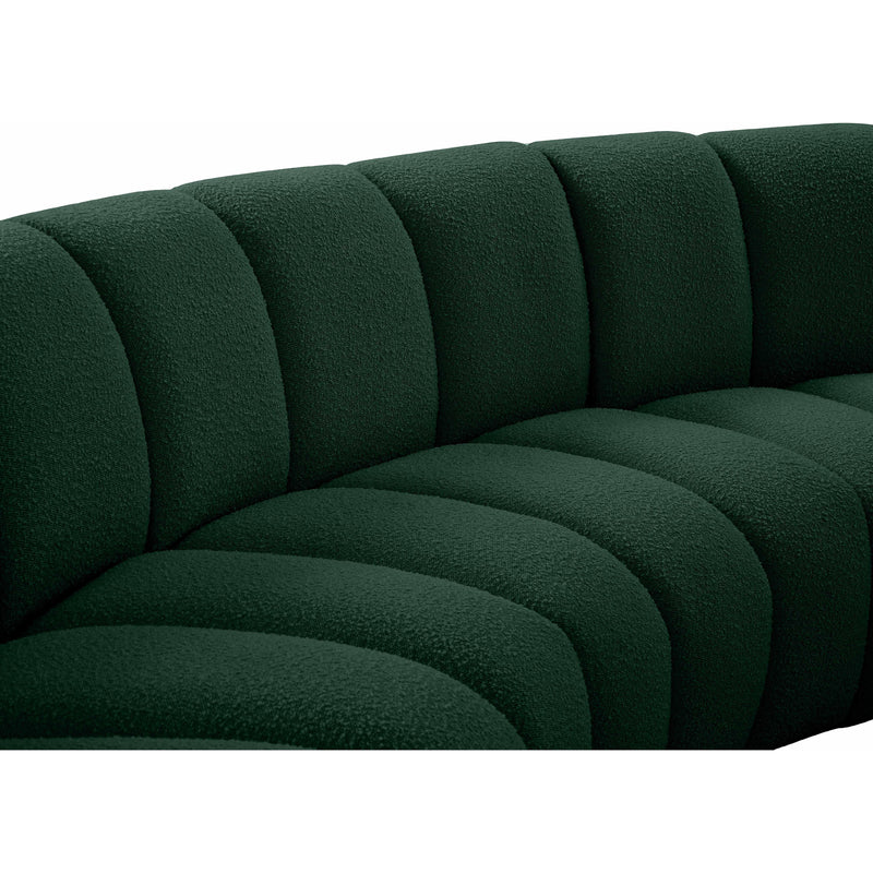 Meridian Infinity Green Boucle Fabric 4pc. Modular Sectional IMAGE 5