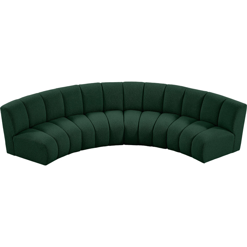 Meridian Infinity Green Boucle Fabric 4pc. Modular Sectional IMAGE 6