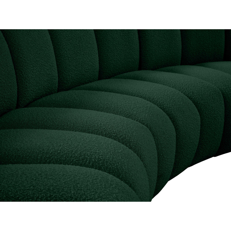 Meridian Infinity Green Boucle Fabric 4pc. Modular Sectional IMAGE 8