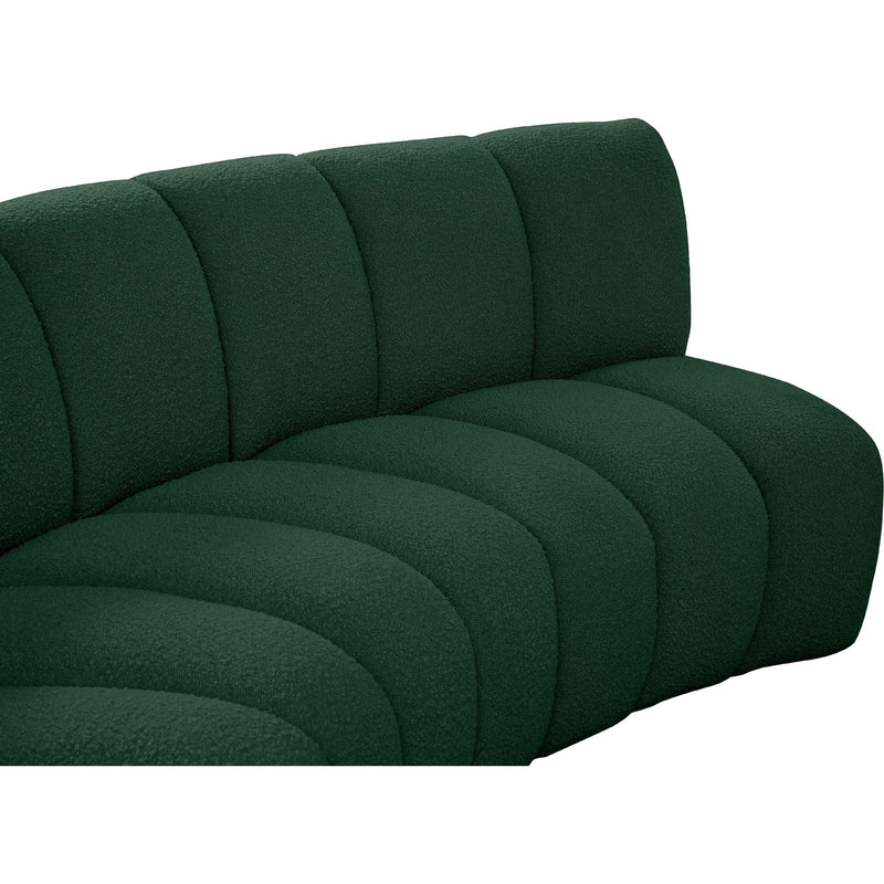 Meridian Infinity Green Boucle Fabric 4pc. Modular Sectional IMAGE 9