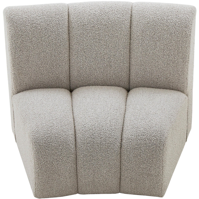 Meridian Infinity Brown Boucle Fabric Modular Chair IMAGE 6