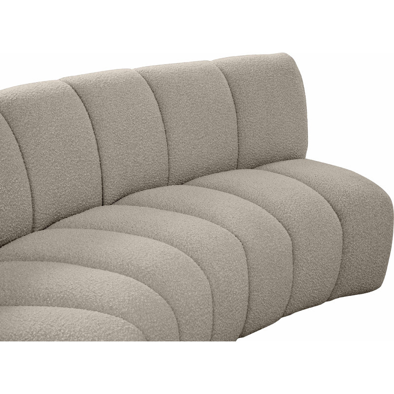 Meridian Infinity Brown Boucle Fabric 8pc. Modular Sectional IMAGE 11