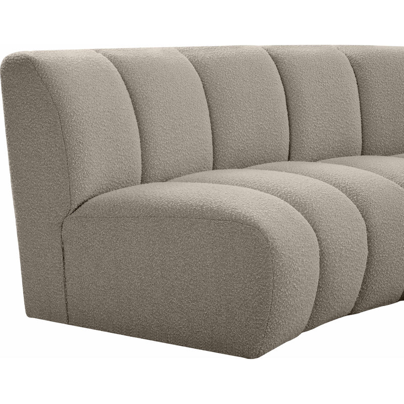 Meridian Infinity Brown Boucle Fabric 8pc. Modular Sectional IMAGE 12