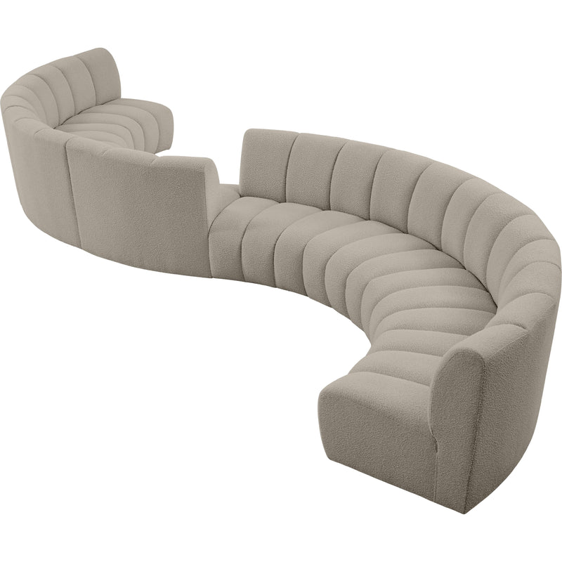 Meridian Infinity Brown Boucle Fabric 8pc. Modular Sectional IMAGE 6