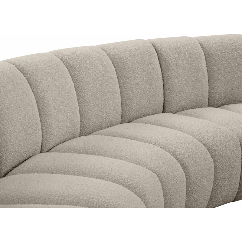 Meridian Infinity Brown Boucle Fabric 8pc. Modular Sectional IMAGE 8