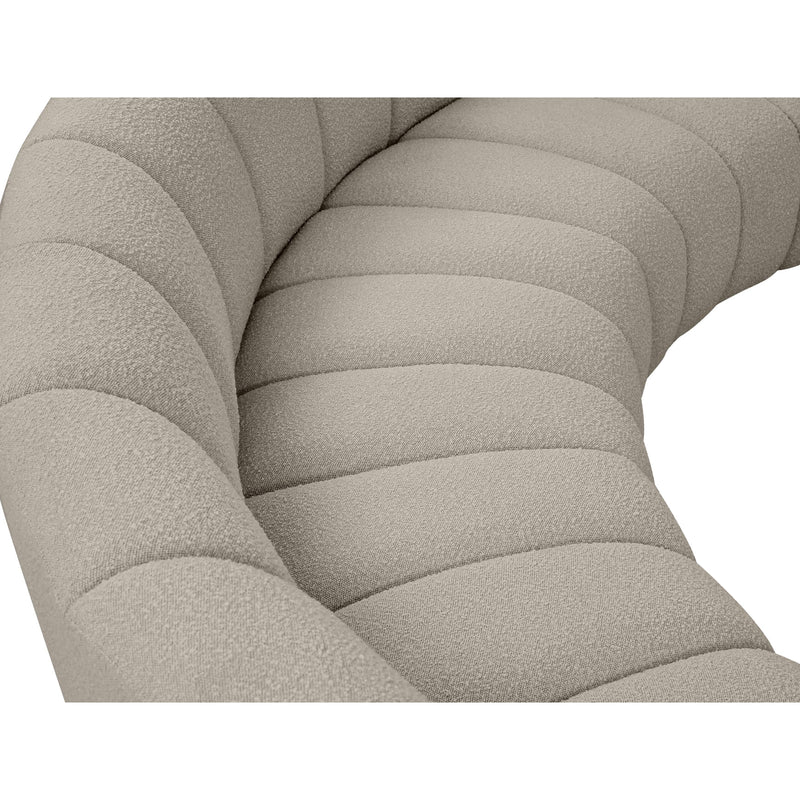 Meridian Infinity Brown Boucle Fabric 8pc. Modular Sectional IMAGE 9
