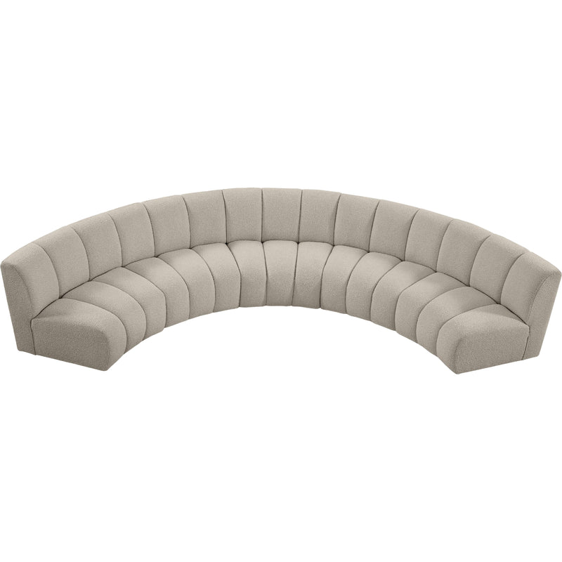 Meridian Infinity Brown Boucle Fabric 5pc. Modular Sectional IMAGE 6