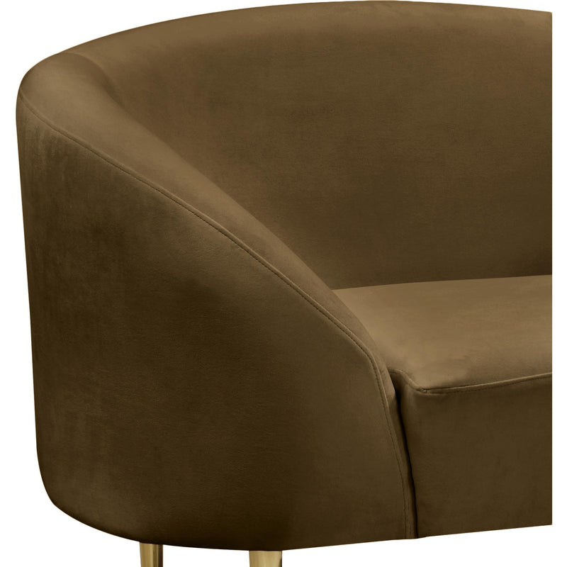 Meridian Ritz Brown Velvet Chair IMAGE 4