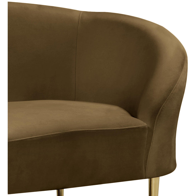 Meridian Ritz Brown Velvet Chair IMAGE 5