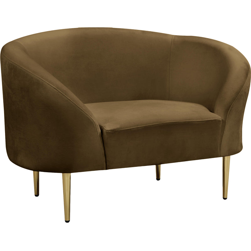 Meridian Ritz Brown Velvet Chair IMAGE 6