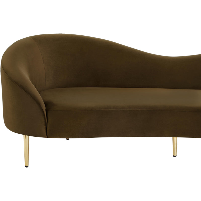 Meridian Ritz Brown Velvet Sofa IMAGE 7