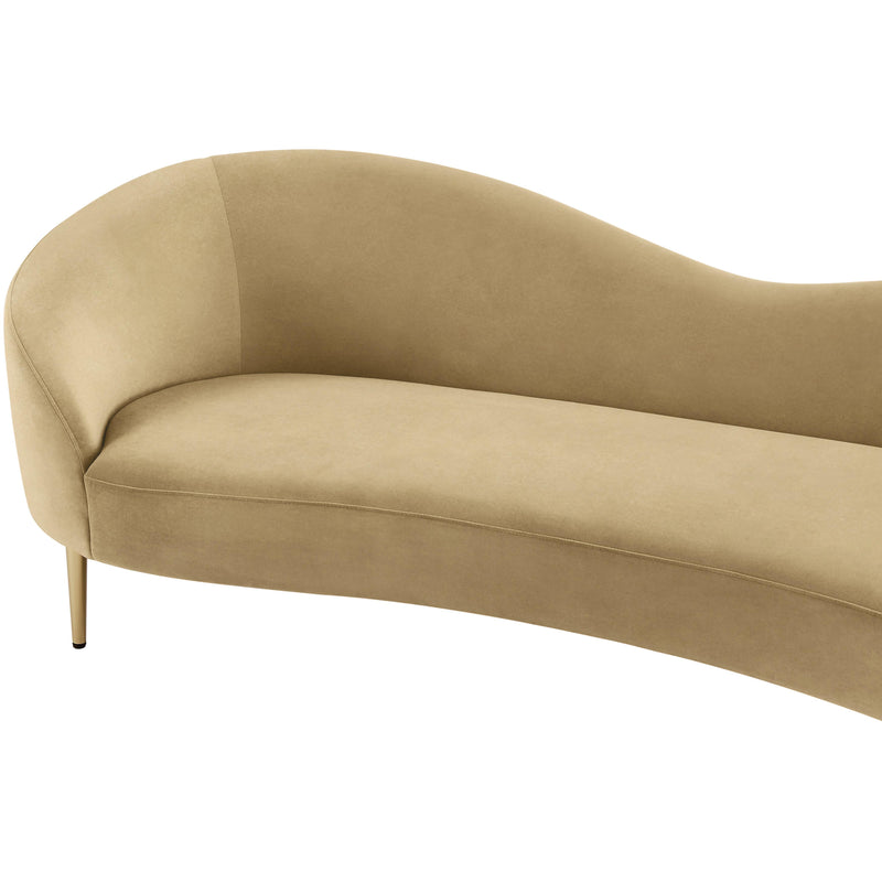 Meridian Ritz Camel Velvet Sofa IMAGE 10