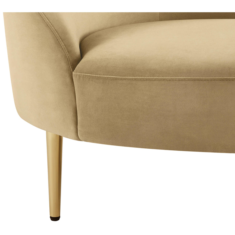 Meridian Ritz Camel Velvet Sofa IMAGE 12