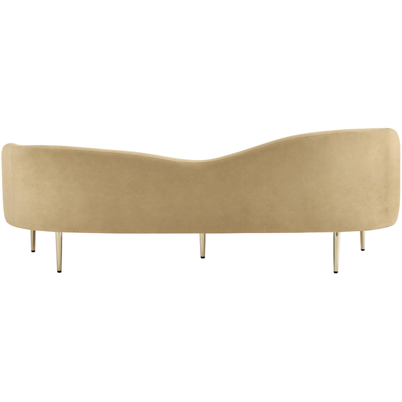 Meridian Ritz Camel Velvet Sofa IMAGE 6